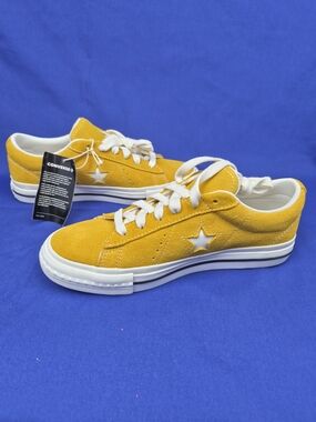 Size 7.5 - Converse One Star 95 Low Yellow Vintage White womens
